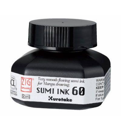 Sumi Ink, Japan 60ml - Калиграфско мастило, ЧЕРНО