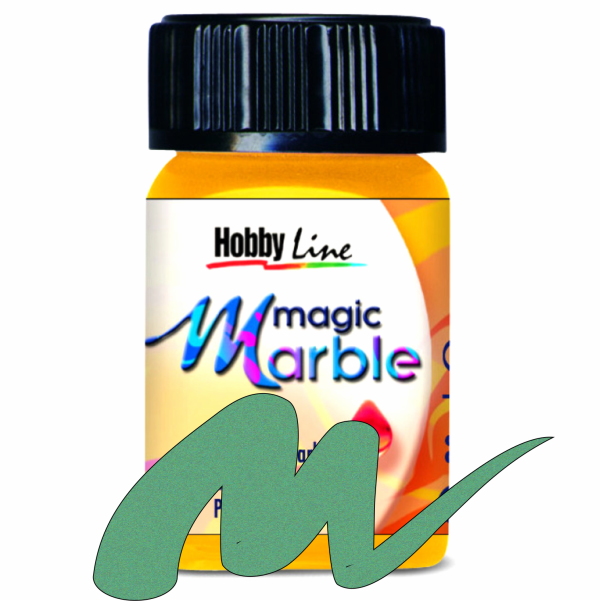 Magic Marble - Боя за мраморен ефект,20мл. - Металик зелено