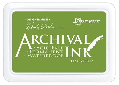 ARCHIVAL INK PAD, USA - Tампон с архивно перманентно мастило, Leaf Green