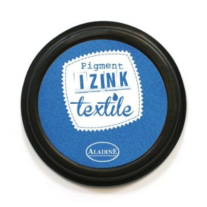 IZINK TEXTILE Made in France - Пигментен тампон за отпечатване върху текстил - СВ. СИН
