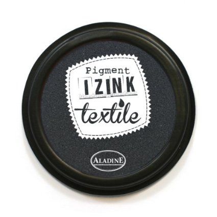 IZINK TEXTILE Made in France - Пигментен тампон за отпечатване върху текстил - ЧЕРЕН