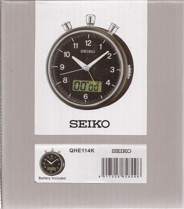 # SEIKO QHE114K - BEEP ALARM CLOCK + STOPWATCH & TIMER COUNTDOWN