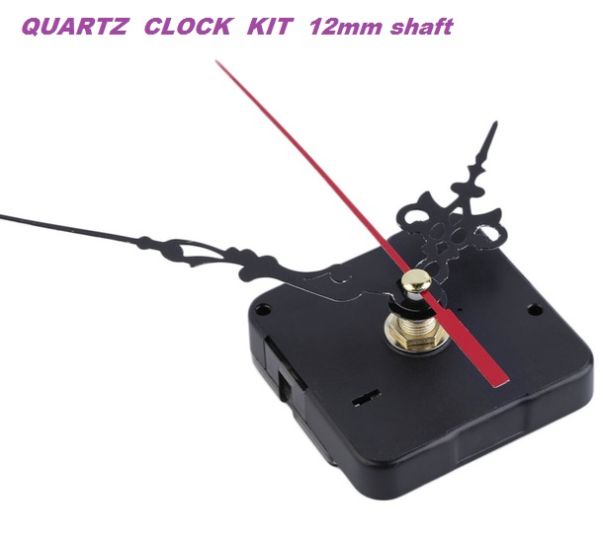 CLOCK quartz mechanism + HANDS - Часовников механизъм със стрелки 10cm , шпиндел 12мм 