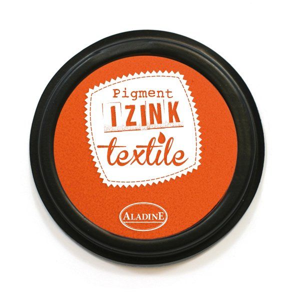 IZINK TEXTILE Made in France - Пигментен тампон за отпечатване върху текстил - ОРАНЖ