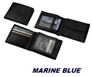 MENS WALLET marine blue - Мъжки портфейл от естествена кожа -HK Germany