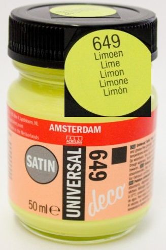  DECORFIN Universal satin, TALENS - Екстра фин акрил 50 ml, 649 LIME
