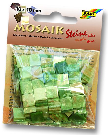 MOSAICS - Мозайка  190бр 10 х 10 мм 45gr  GREEN MARBLE