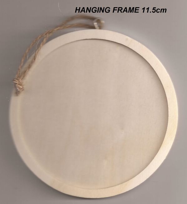 FRAME HANGING CIRCLE - Дървена висяща рамка 11,5 х 11,5 cm