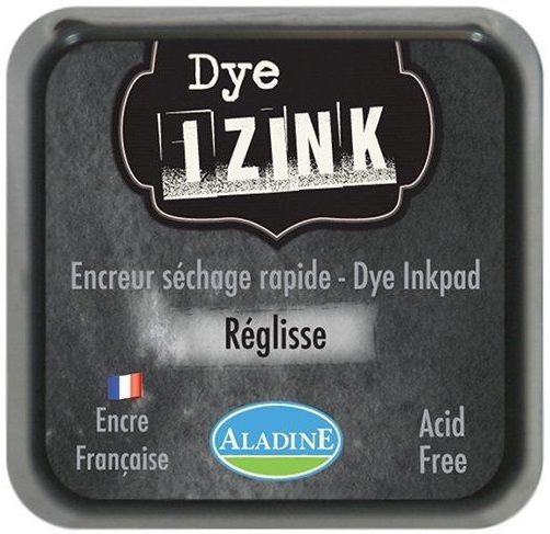 IZINK DYE MIDI PAD   - Тампон с ярък отпечатък BLACK 