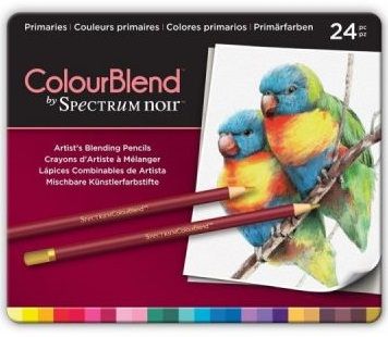 # Spectrum Noir Blendable Pencils SET - Метална кутия цветни ПОЛИХРОМНИ дизайн моливи 24цв  -  PRIMARIES