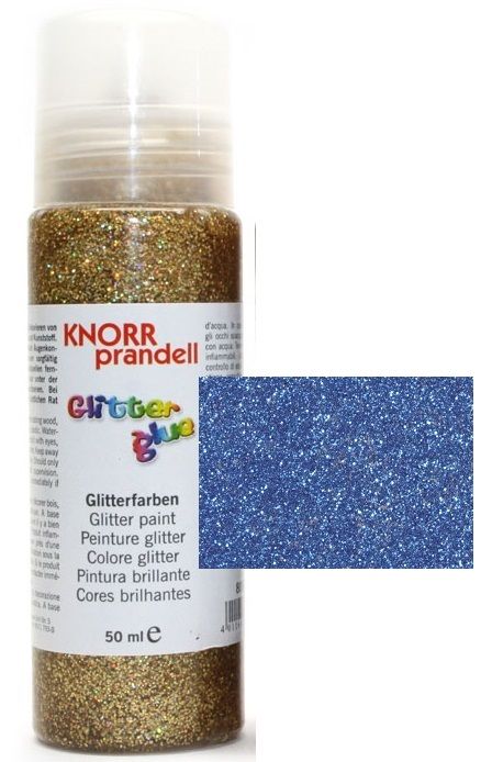 Glitter Glue с накрайник - Брокат контур за декорация 50ml. BLUE