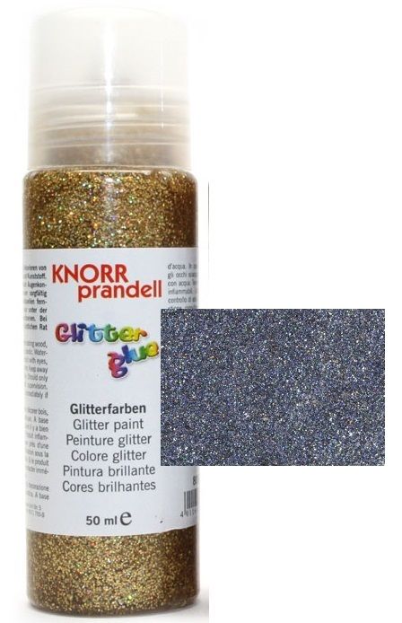 Glitter Glue с накрайник - Брокат контур за декорация 50ml. GREY