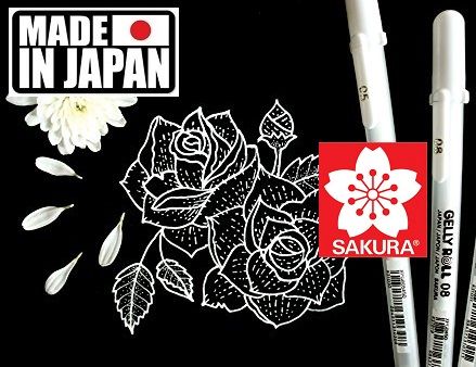 GELLY ROLL SAKURA JAPAN - Гел ролер  / 10 WHITE