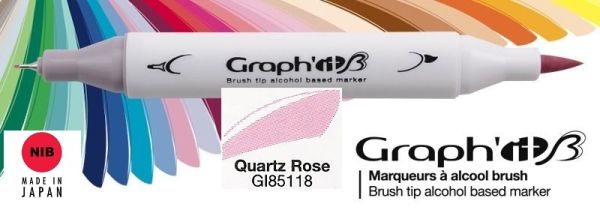 5118 QUARTZ ROSE - GRAPH IT BRUSH MARKER - Двувърх дизайн маркери ЧЕТКА