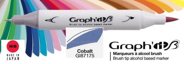 7175 COBALT - GRAPH IT BRUSH MARKER - Двувърх дизайн маркери ЧЕТКА