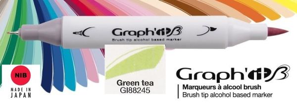 8245 GREEN TEA - GRAPH IT BRUSH MARKER - Двувърх дизайн маркери ЧЕТКА