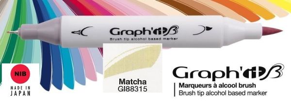 8315 MATCHA - GRAPH IT BRUSH MARKER - Двувърх дизайн маркери ЧЕТКА