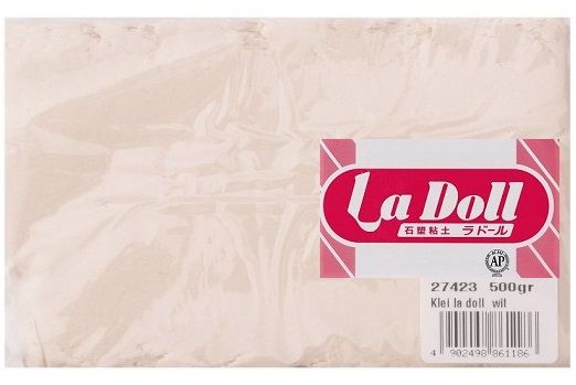 LA DOLL Clay JAPAN - Полимерна глина за кукли без изпичане 500gr БЯЛА