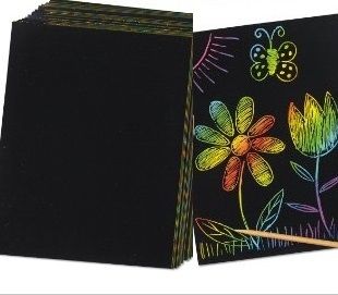 Engraving Art CARD pack - ЧЕРЕН КРЕДОВ КАРТОН 10бр + чертилка 