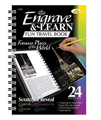 Engrave & Learn - Книга за гравиране "12 Известни места по света"