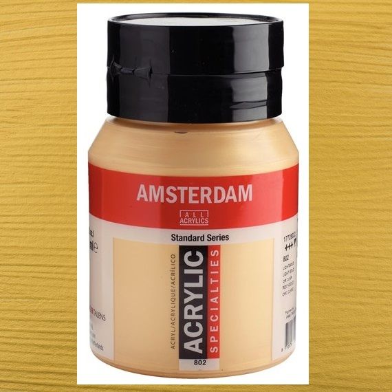 AMSTERDAM ACRYLIC S 500ml - Акрилна боя за живопис - Light gold 802