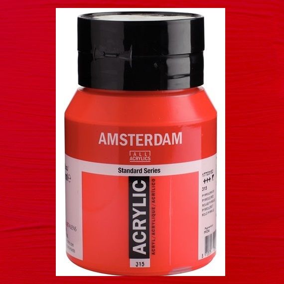AMSTERDAM ACRYLIC 500ml - Акрилна боя за живопис - Pyrrole red 315