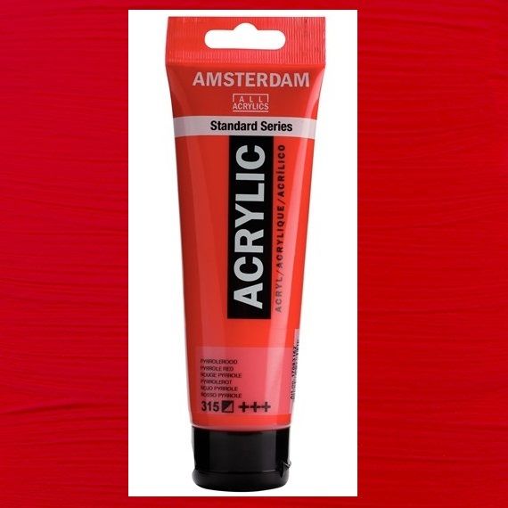 AMSTERDAM ACRYLIC - Акрилна боя за живопис 120 мл. - Pyrrole red 315