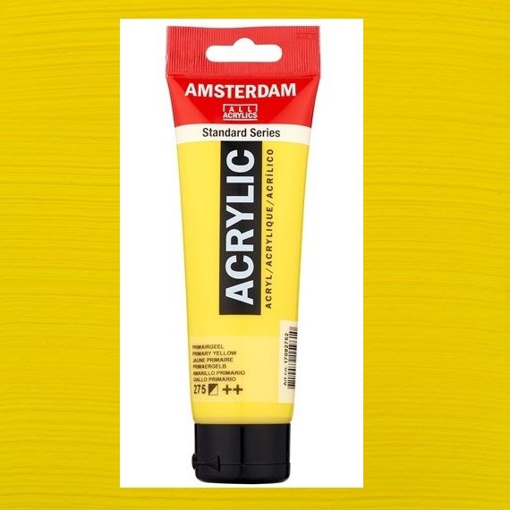 AMSTERDAM ACRYLIC - Акрилна боя за живопис 120 мл. - Pimary yellow 275