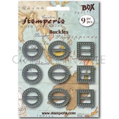 Bronze Metal Buckles, Stamperia - Метални елементи 9 бр.