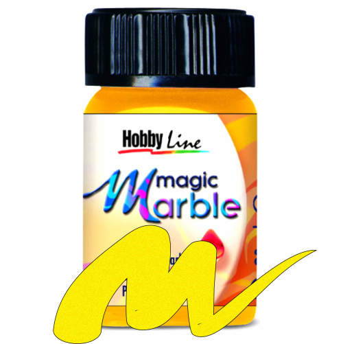 Magic Marble - Боя за мраморен ефект,20мл. - Металик жълто