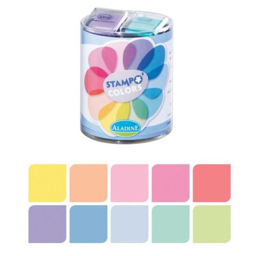 STAMPO colors ALADINE - Комплект пигментни тампони 10 цв. PASTEL