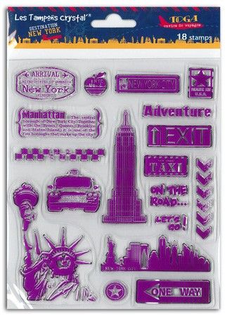 TOGA CRYSTAL STAMPS ,  - Дизайнерски печати 14X18 * NEW YORK