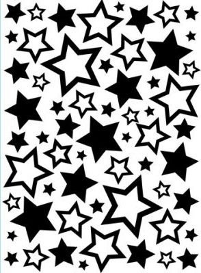 DARICE Emboss Folder - папка за релеф 108 х 146мм stars №63