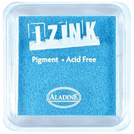 IZINK PAD PIGMENT - Среден тампон 4х4см - FLUO BLUE