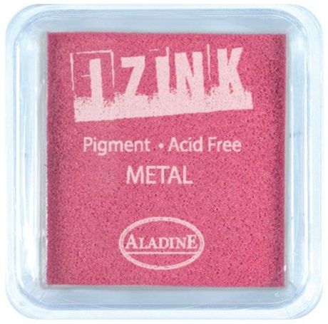 IZINK PAD PIGMENT - Среден тампон 4х4см - METAL PINK