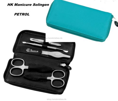  HK manicure SET Germany - Кожен несесер за маникюр PETROL