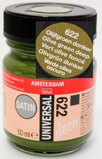  DECORFIN Universal satin, TALENS - Екстра фин акрил 50 ml, 622 OLIVE DEEP GREEN