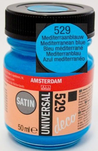  DECORFIN Universal satin, TALENS - Екстра фин акрил 50 ml, 529 MEDITERRN. BLUE