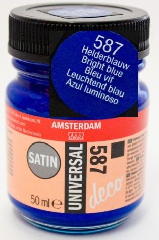  DECORFIN Universal satin, TALENS - Екстра фин акрил 50 ml, 587 BRIGHT BLUE