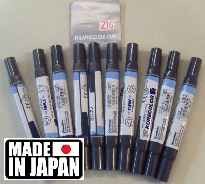 ZIG  3000S,Japan -Маркери на алкохолна основа 10 цв. ПРОМОЦИЯ!