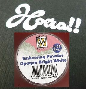 Embossing powder "Opaque bright white 0.25 - Пудра за топъл ембос