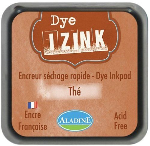 IZINK DYE MIDI PAD   - Тампон с ярък отпечатък BROWN TEA
