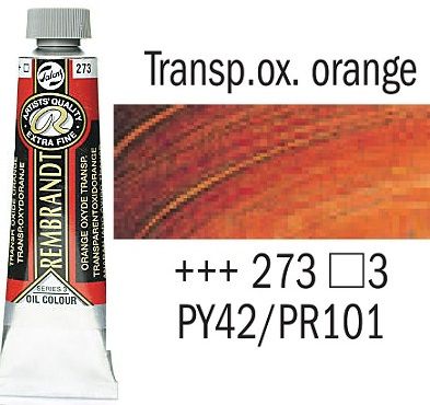 REMBRANDT Екстра Фини Маслени Бои 40 мл. - Transparent Oxide Orange 3, № 273