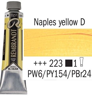 REMBRANDT Екстра Фини Маслени Бои 40 мл. - Naples Yellow Deep 2, № 223