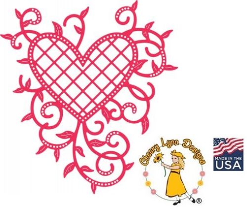 HEART by Cheery Lynn ,USA - Шаблон за рязане и ембос / b368