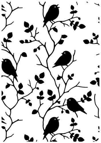 Embossing Folders"birds on branch" 106x150mm    - Папка за релеф / hsf027