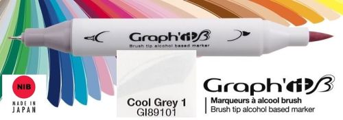 9101 COOL GRAY 1 - GRAPH IT BRUSH MARKER - Двувърх дизайн маркери ЧЕТКА