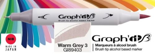 9403 WARM GREY 3 - GRAPH IT BRUSH MARKER - Двувърх дизайн маркери ЧЕТКА