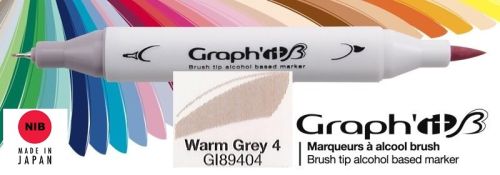9404 WARM GREY 4 - GRAPH IT BRUSH MARKER - Двувърх дизайн маркери ЧЕТКА