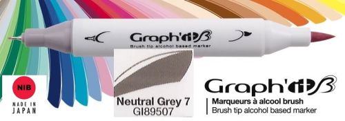 9507 NEUTRAL GREY 7 - GRAPH IT BRUSH MARKER - Двувърх дизайн маркери ЧЕТКА
